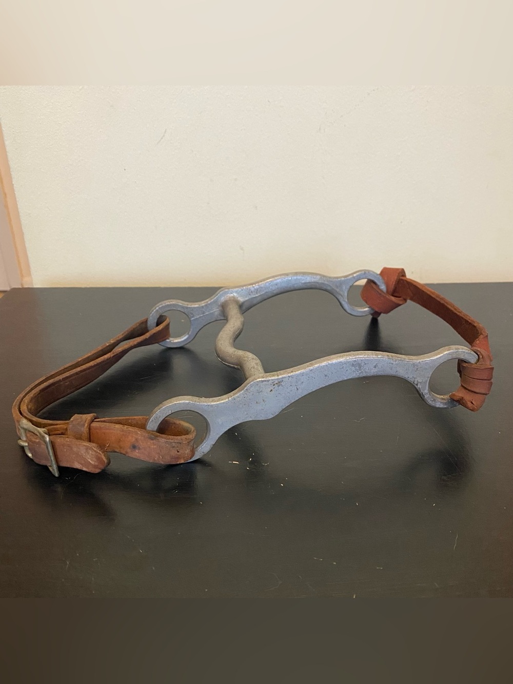 Vintage Horse Bit With Adjustable Leather Strap